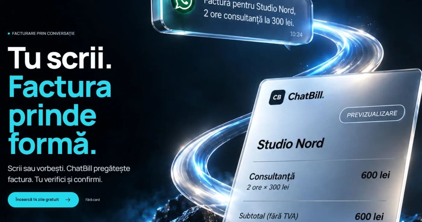 ChatBill.ro website preview