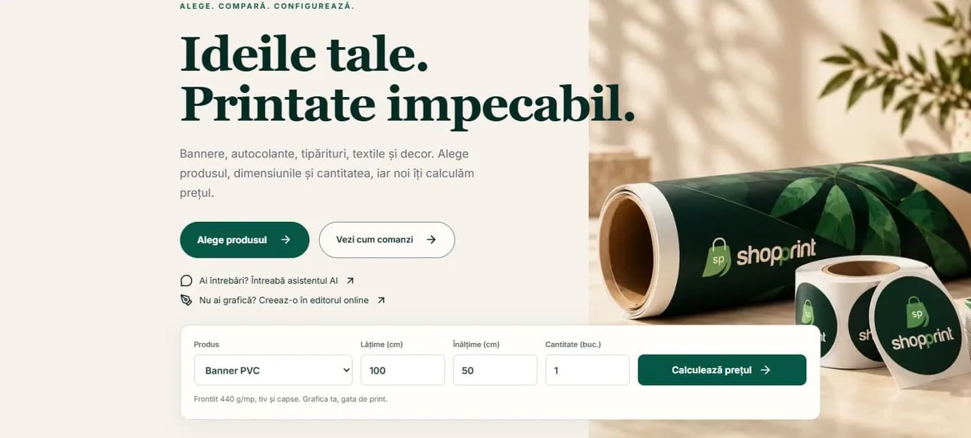 ShopPrint.ro website preview