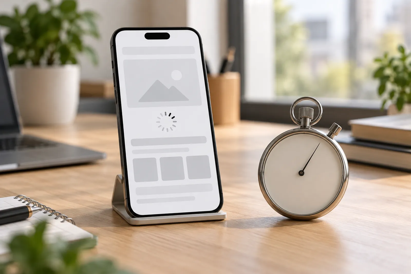 Măsurarea vitezei unui site pe telefon